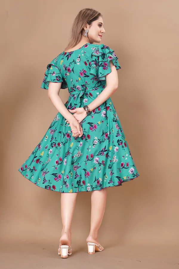 Women_Crepe_Floral_Print_Layered_Knee_Length_Dress