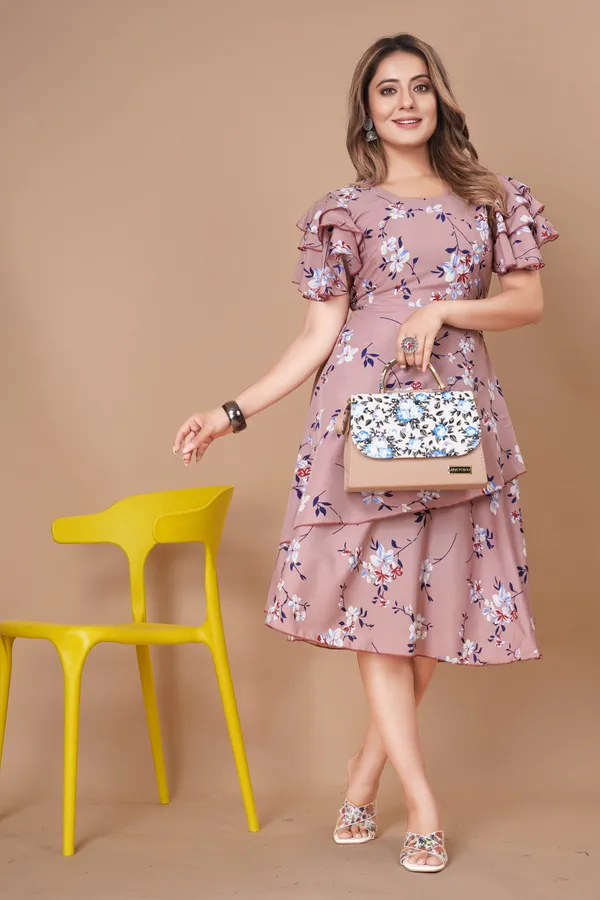 Women_Crepe_Floral_Print_Layered_Knee_Length_Dress