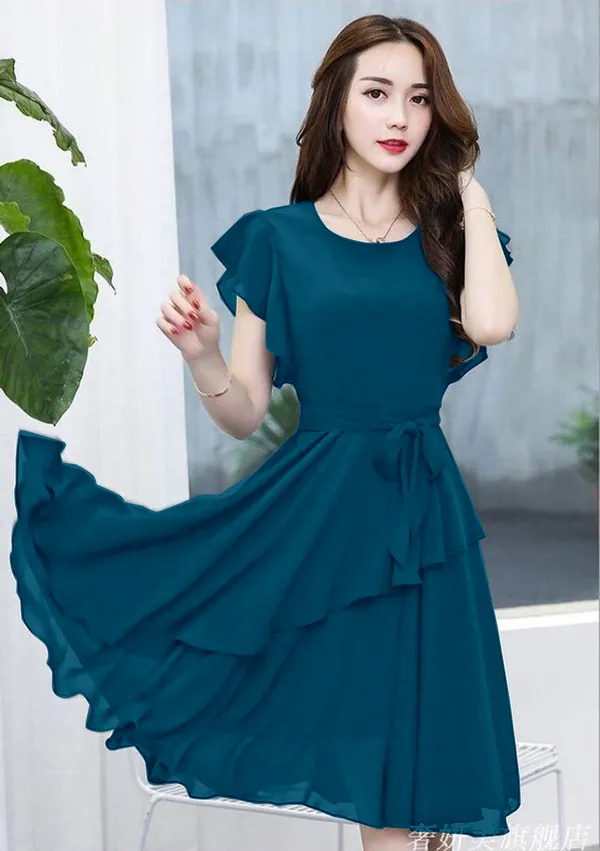 Morpich_Solid_Knee_Length,_Fit_And_Flare_&_A-line