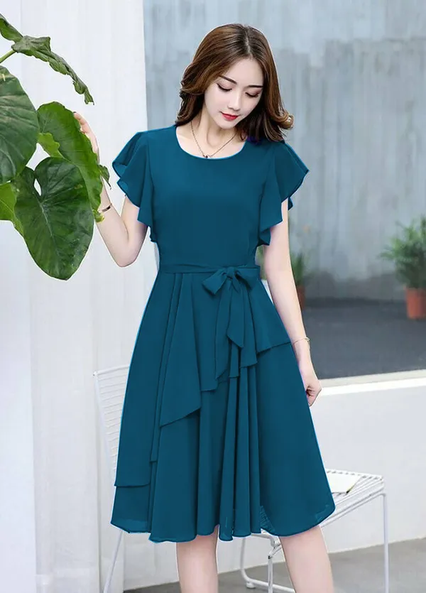 Morpich_Solid_Knee_Length,_Fit_And_Flare_&_A-line