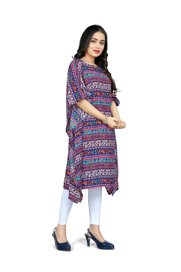 Multi_Coloured_Floral_Print_Kaftan_Dress