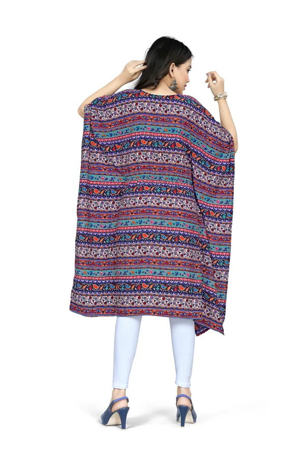 Multi_Coloured_Floral_Print_Kaftan_Dress