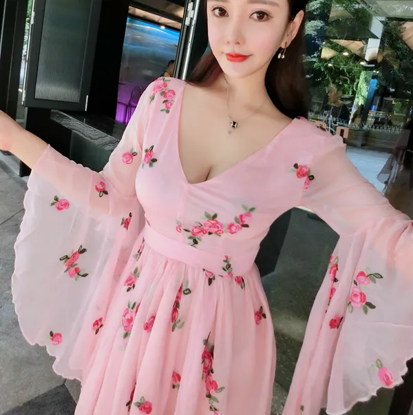 Women_Pink_Net_Embroidrey_Short_Dress