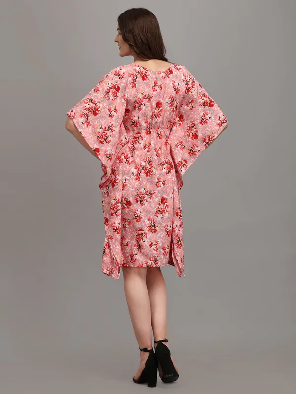 Pink_&_Red_Floral_Print_Kaftan_Dress_Long_Kaftans