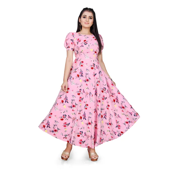 Pink_&_Red_Floral_Print_Layered_Puffed_Sleeve_Maxi_Dress