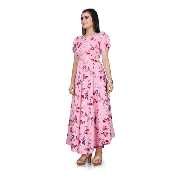 Pink_&_Red_Floral_Print_Layered_Puffed_Sleeve_Maxi_Dress