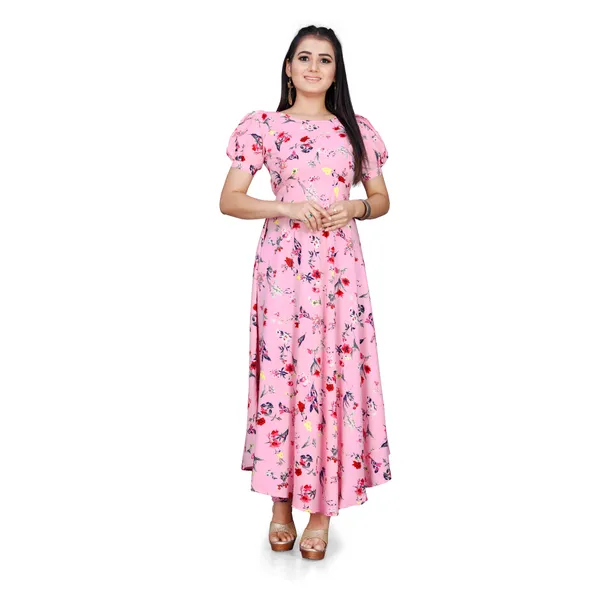 Pink_&_Red_Floral_Print_Layered_Puffed_Sleeve_Maxi_Dress
