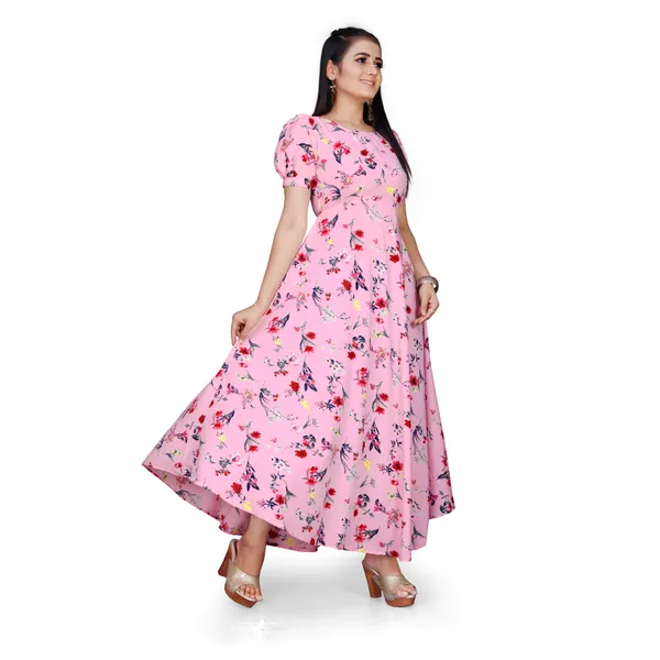 Pink_&_Red_Floral_Print_Layered_Puffed_Sleeve_Maxi_Dress