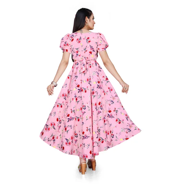 Pink_&_Red_Floral_Print_Layered_Puffed_Sleeve_Maxi_Dress