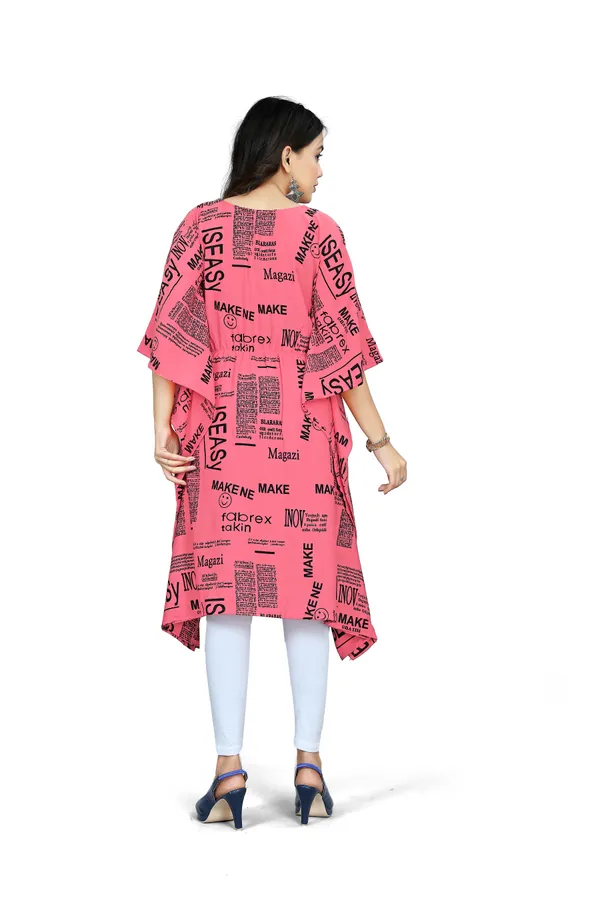 Pink_&_White_Floral_Print_Kaftan_Dress