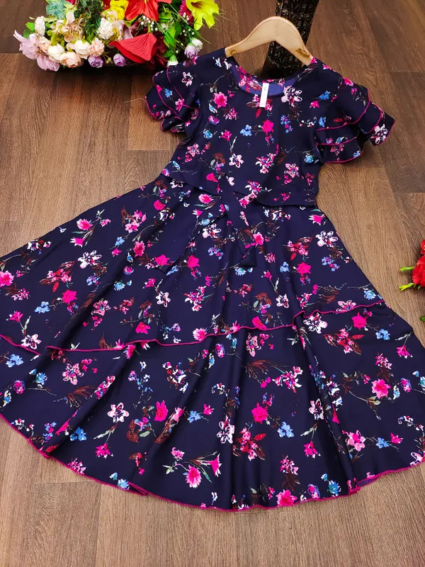 Women_Printed_Crepe_Flaired_Sleeve_A-Line_Dress