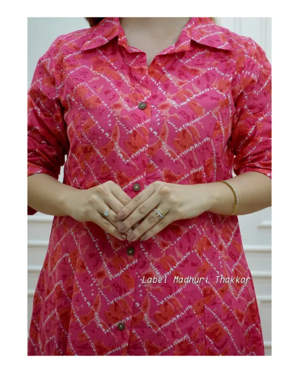 Orange_&_Pink_Pure_Cotton_Premium_Kurta_Pant_Set_For_Women