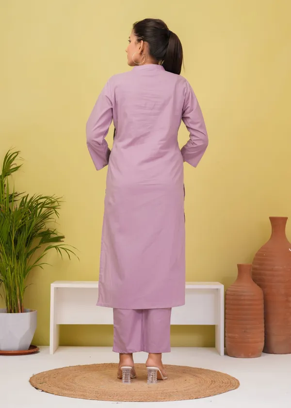 Purple_Cotton_Kurta_Pant_Set_For_Women