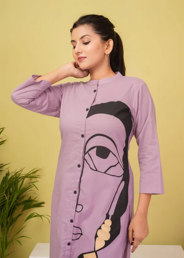 Purple_Cotton_Kurta_Pant_Set_For_Women