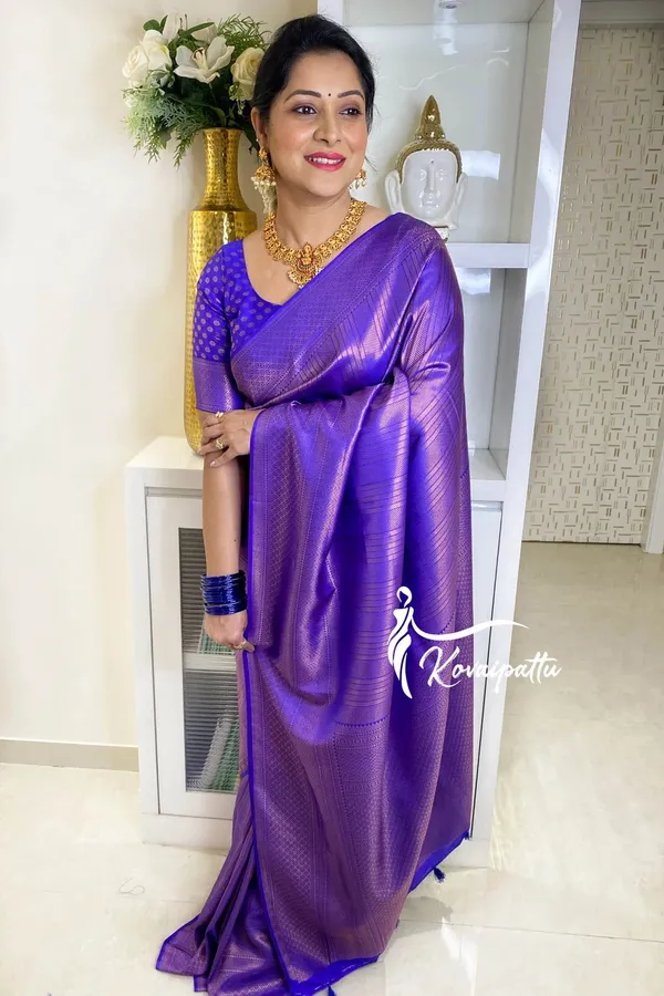 Blue_Woven_Kanjivaram_100%_Pure_Silk_Saree_with_Free_Saree_Cover