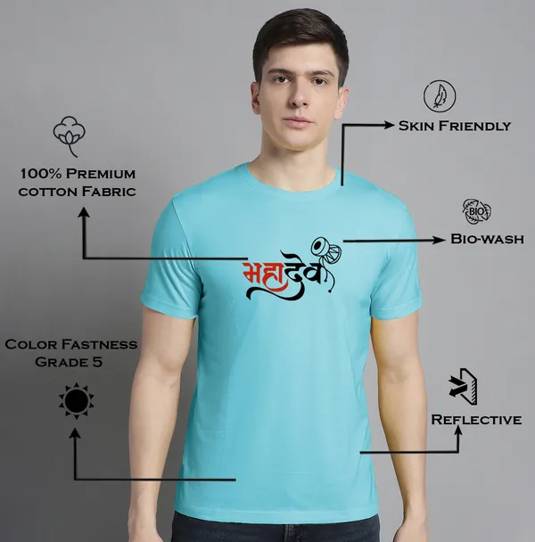 Turquoise_Blue_Cotton_Mahadev_Print_Round_Neck_T-Shirt_For_Men