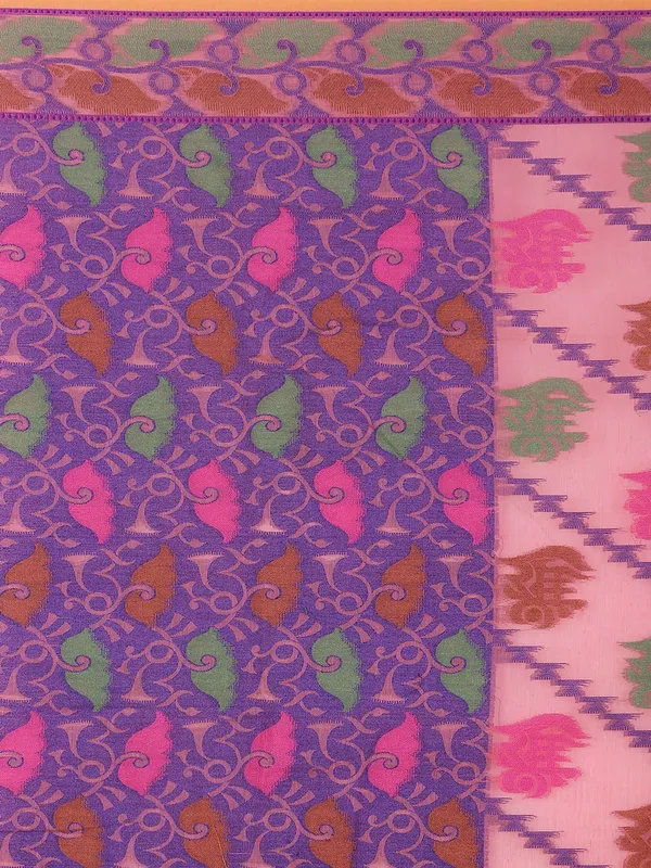 Pink_Cotton_Blend_Banarasi_Sarees_For_Women