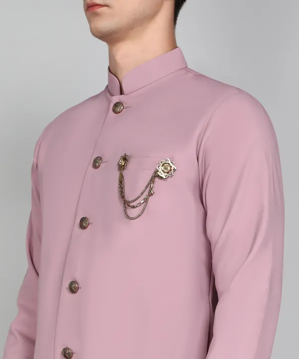 Solid_Pink_Cotton_Blend_Nawabi_With_Paijama