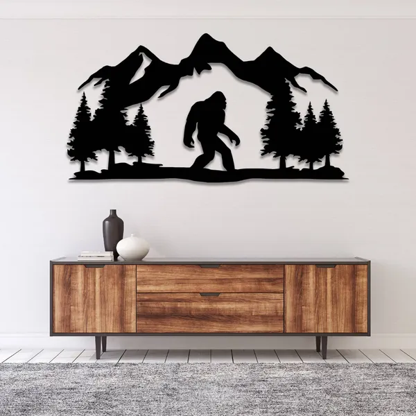 Wooden_Wall_Art_for_Home_Decoration__|_Bigfoot__|_Black