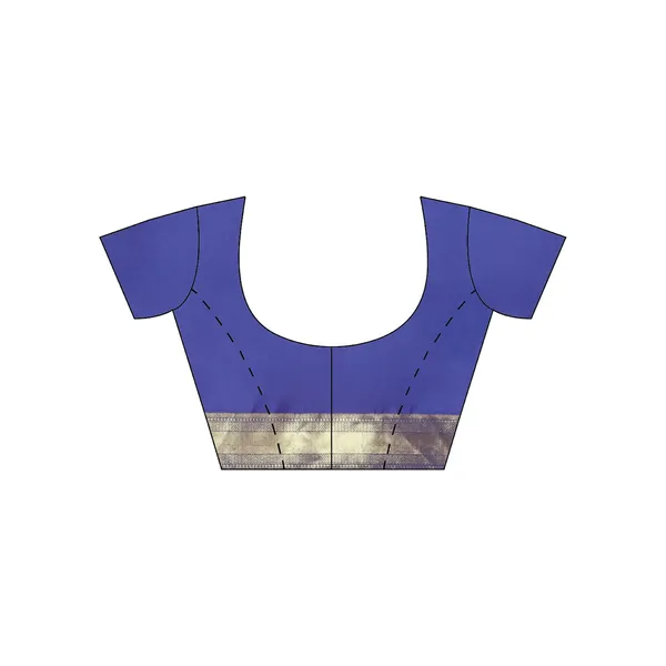 Blue_Cotton_Blend_Banarasi_Sarees_For_Women