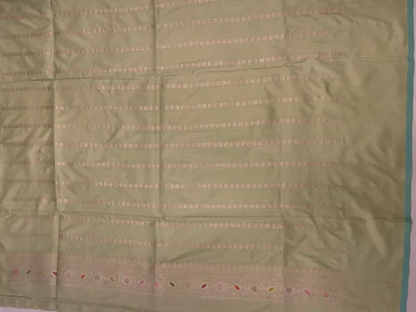 Humairah_Pure_Handloom_Pista_Green_Katan_Silk_Kadhwa_Meenakari_Jangla_Aada_Zari_Jaal_with_Kadhwa_Zari_Border_and_Matching_Stripe_Pista_Blouse