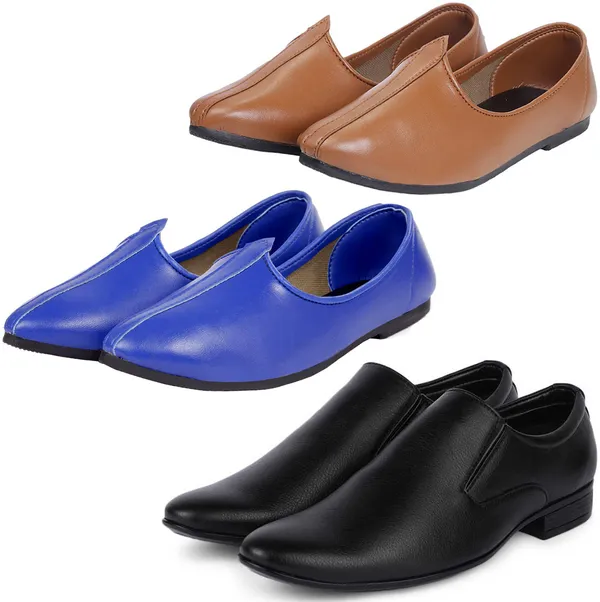 Black_&_Blue_&_Tan_PU_Premium_Jutis_Shoe_For_Men
