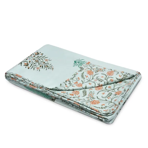 Cotton_Reversible_Single_Dohar,_Lightweight_AC_Blanket_for_All_Weather_Use_|_Botanical_Fusion_-_Celest_Blue,_Green_&_Mustard