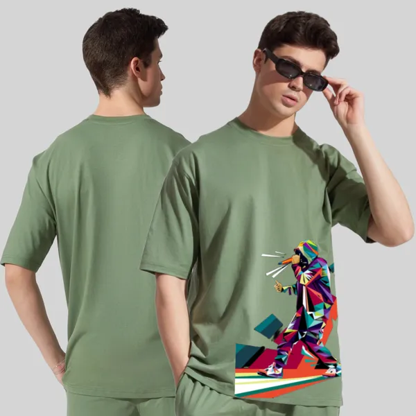 Green_Oversized_Printed_Half_Sleeve_Cotton_T-Shirt_For_Men