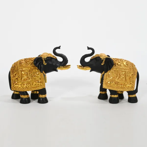 Set_Of_2_Elephant_Decorative_Items_For_Home_|_Elephant_Idols_With_Trunk_Up_For_Good_Luck_&_Vastu_Benefits_|_Gold_&_Black