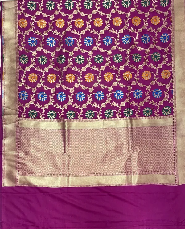 Humairah_Presents_Purple_Katan_Silk_Floral_Mina_Zari_Jaal_Boota_with_Banarasi_Zari_Border_and_Purple_Blouse