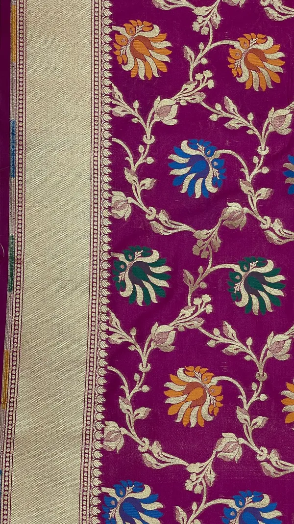 Humairah_Presents_Purple_Katan_Silk_Floral_Mina_Zari_Jaal_Boota_with_Banarasi_Zari_Border_and_Purple_Blouse