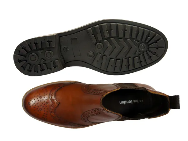 Tan_Genuine_Leather_Men's_brogue_Chelsea_Boots_For_Casual_&_Party_Wear