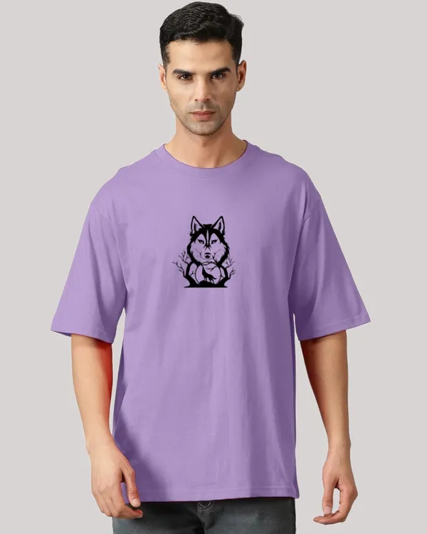 Purple_Oversized_Printed_Half_Sleeve_Cotton_T-Shirt_For_Men