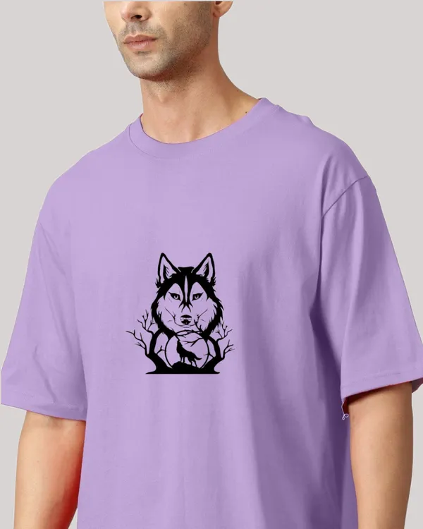 Purple_Oversized_Printed_Half_Sleeve_Cotton_T-Shirt_For_Men