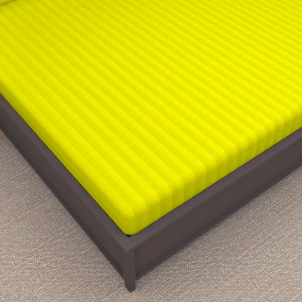 _100%_Cotton_220_TC_Italian_Stripes_Flat_King_Size_Bedsheet_With_2_Pillow_Cover_(108_x_108_Inch,_YELLOW)