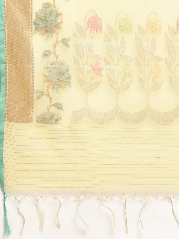 Yellow_Masrise_Cotton/Cotton_Banarasi_Sarees_For_Women