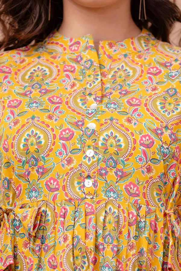 Yellow_Carry_Cotton_Printed_Short_Top
