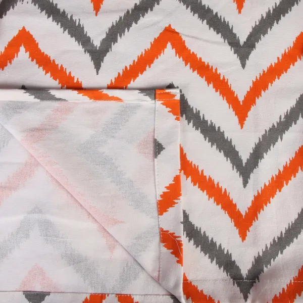 Pack_of_2_Cotton_Orange_Ikat_Chevron_Printed_Eyelet_Curtain_Set_for_Window_and_Door