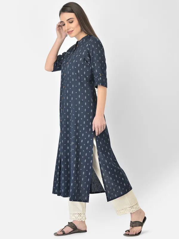 Navy_Blue_Cotton_Ikat_Printed_A-line_Kurta