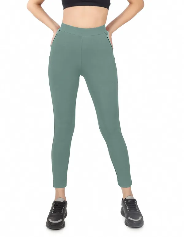 MEHRANG Teal Stretchable Yoga Pants For Women Gym Pants For Women Workout With Mesh Insert Side Pockets Price in India Buy MEHRANG Teal Stretchable Yoga Pants For Women