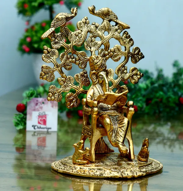 Gold_Lord_Ganesha_Reading_Ramayana_Statue_Hindu_Ganesh_Ganpati_Sitting_On_Chair_Under_Tree_Idol_Sculpture_For_Home_Office_And_Gifts_Decor_Decorative_Showpiece