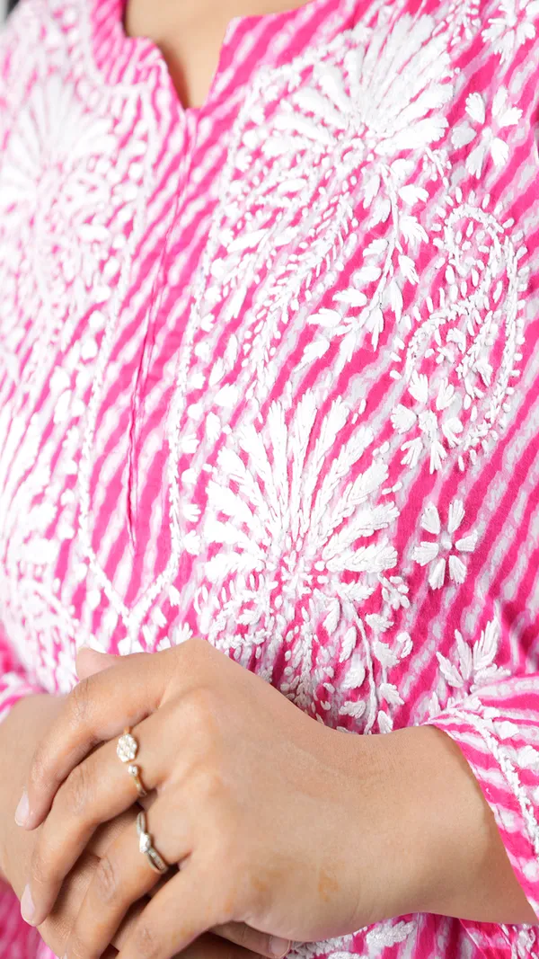 Pink_Cotton_Casual_Short_Kurti_For_Women