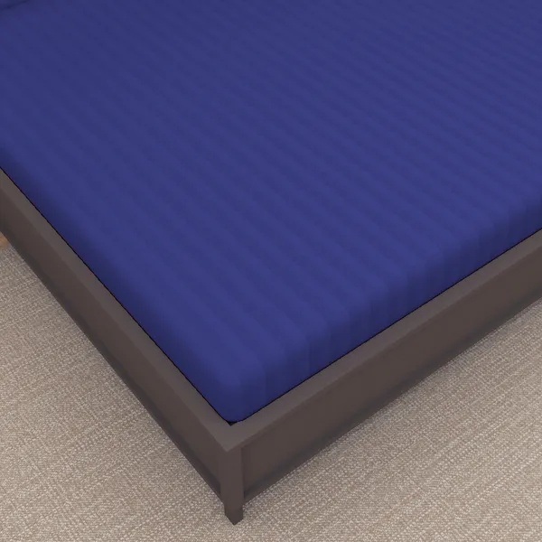 _100%_Cotton_220_TC_Italian_Stripes_Flat_King_Size_Bedsheet_With_2_Pillow_Cover_(108_x_108_Inch,_ROYAL_BLUE)