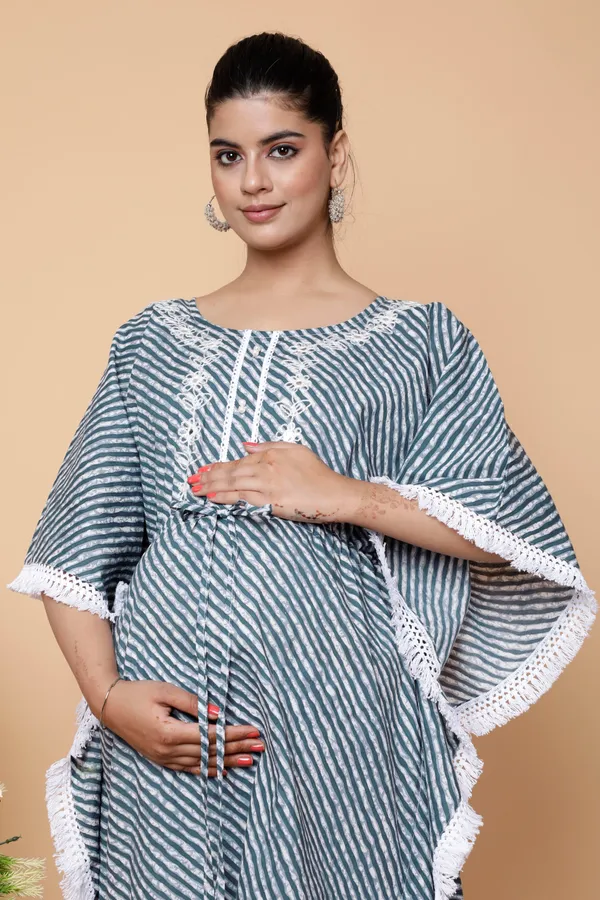 Maternity_Wear_Cotton_Printed_Kaftan_with_Tie_Ups_for_More_Comfort