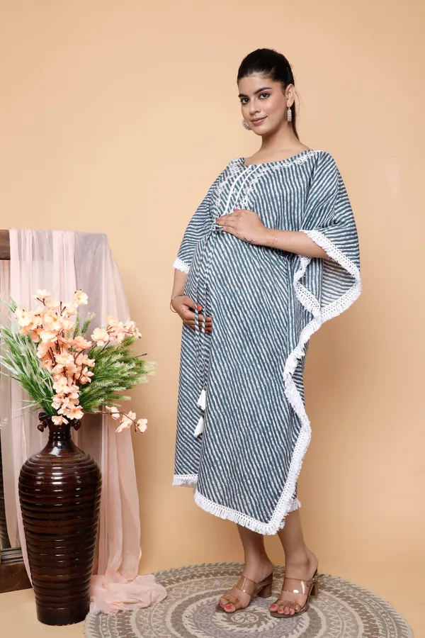 Maternity_Wear_Cotton_Printed_Kaftan_with_Tie_Ups_for_More_Comfort