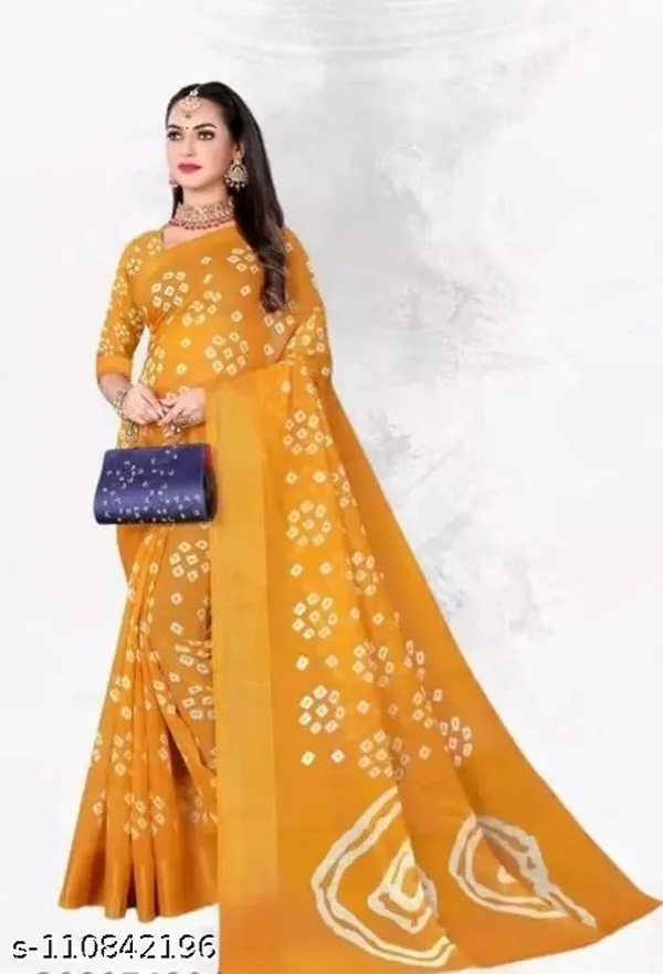 Yellow_Printed_Cotton_Celebrity_Inspired_Saree