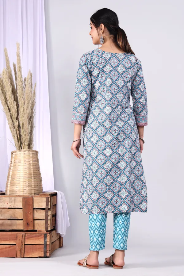 Turkish_Blue_Pure_Cotton_Printed_Casual_Wear_Kurti_For_Women