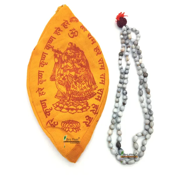 Vaijayanti_jaap_japa_mala_108+1_Beads_With_Cotton_Gaumukhi_bag_Jholi