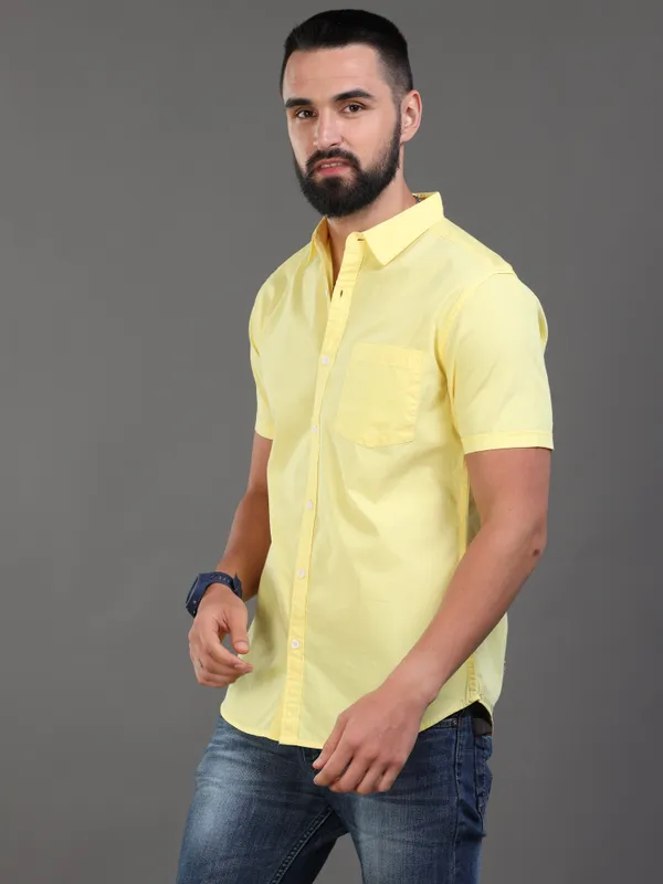 Premium_Mens_Cotton_Poplin_Plain_Shirt_(Yellow)