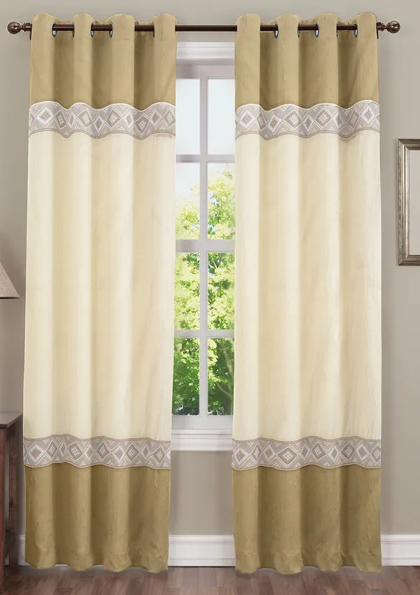Pack_of_2_Cotton_Beige_Arizona_ikatee_Collection_Curtain_Set_for_Window_and_Door